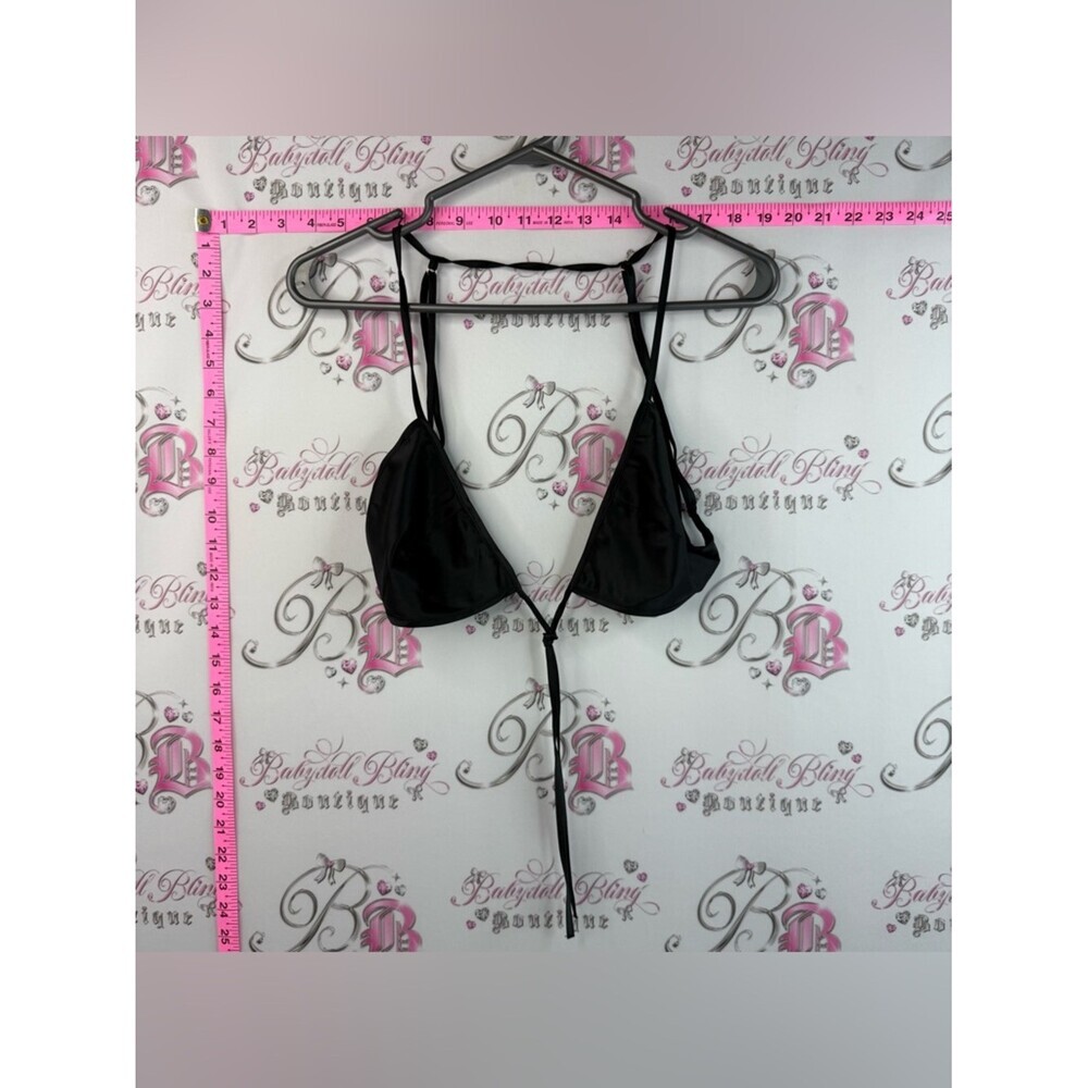 La SENZA Bra Black Triangle Tie-Front Bikini / Bralette Beach wear